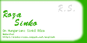 roza sinko business card